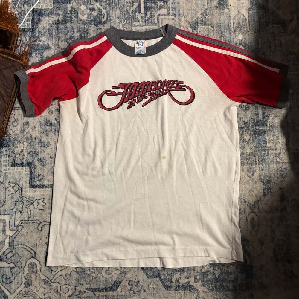 Vintage Rock N Roll Shirts Jamboree In The Hills Raglan T-Shirt Large